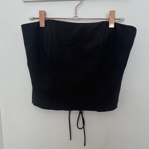 Edikted Dark Gray Strapless Corset Top